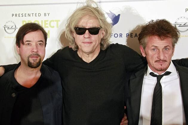 Pressekonferenz zur Cinema for Peace -Gala 2011 im Regent Hotel, Berlin Jan Josef Liefers, Bob Geldof, Sean Penn