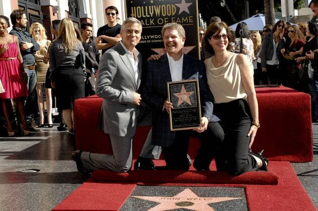 John Wells with George Clooney & Allison Janney JOHN WELLS HONORED WITH THE 2457TH STAR ON THE HOLLYWOOD WALK OF FAME Hollywood  Patrick Rideaux PicturePerfect