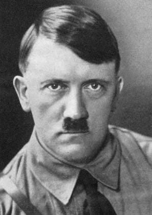 IMAGO History, Zweiter Weltkrieg: 1939 - 1945 Adolf Hitler 04 04 teu Mann Deutschland drittes Deutsches Reich Nationalsozialismus Politik Politiker historisch historische Aufnahme Foto Passfoto Bild deutsche Geschichte Portrait seriös Jackett Krawatte Hosenträger NSDAP Führer hoch