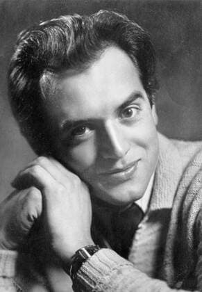 Will Quadflieg (Schauspieler) 07 10 teu Will Quadflieg ca. 1940 50er Jahre Deutschland deutsch deutscher Mann Schauspiel Film TV Kino Fernsehen Theater historisch german actor hoch Portrait lächelnd sw !AUFNAHMEDATUM GESCHÄTZT!