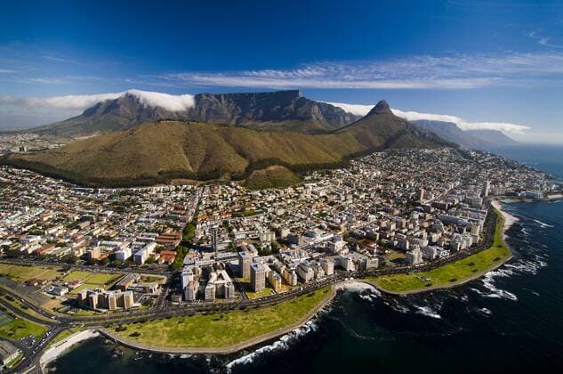 Tafelberg, Blick auf Kapstadt, Westkap, Südafrika, Afrika ibldbf02172970