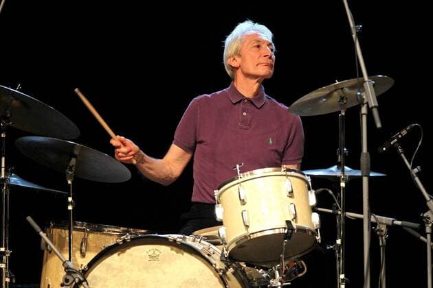 The ABC&D of Boogie Woogie. Schlagzeuger Charles Robert Charlie Watts ( GBR The ABC&D of Boogie Woogie ) während eines Konzertes im Rahmen ihrer Hot Pianos & Rhythm Tour am 20.03.2012 im Haus Auensee Leipzig.