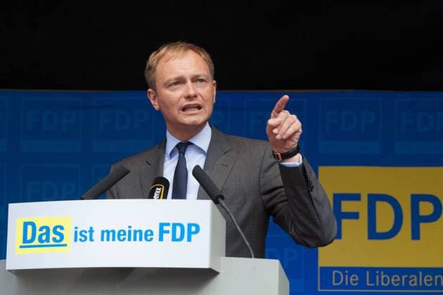 DEU, Deutschland, Münster: Christian Lindner, MdB, FDP, Spitzenkandidat der NRW FDP bei der Eröffnung des Landtagswahlkampfs