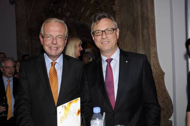 Launch-Party zum Start des TV-Senders - glitz - in München - Im Bild: Thomas Kreuzer, Siegfried Schneider