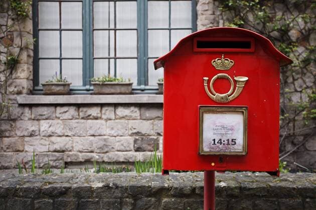 Briefkasten der Belgischen Post in Brüssel Briefkasten der Belgischen Post in Brüssel
