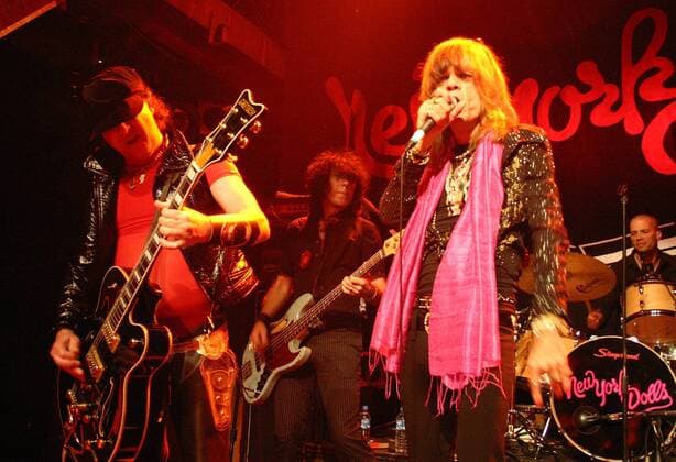 Sylvain Sylvain, Sami Yaffa, David Johansen, Brian Delaney (The New York Dolls) The New York Dolls live in der Hamburger Fabrik Foto:xM.xMainitzxx xFuturexImage