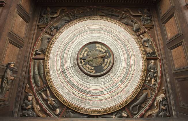  Astronomische Uhr, Marienkirche, Rostock, Mecklenburg-Vorpommern, Deutschland, Europa ibljmz02285979