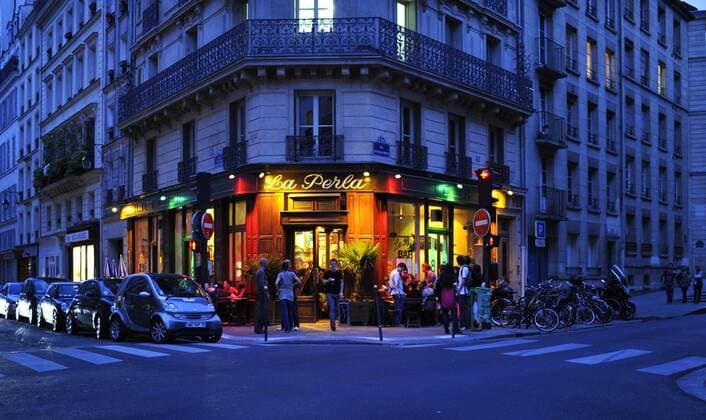 Restaurant im juedischen Viertel Le Marais, Frankreich, Paris restaurant in the jewish quarter Le Marais, France, Paris BLWS284504