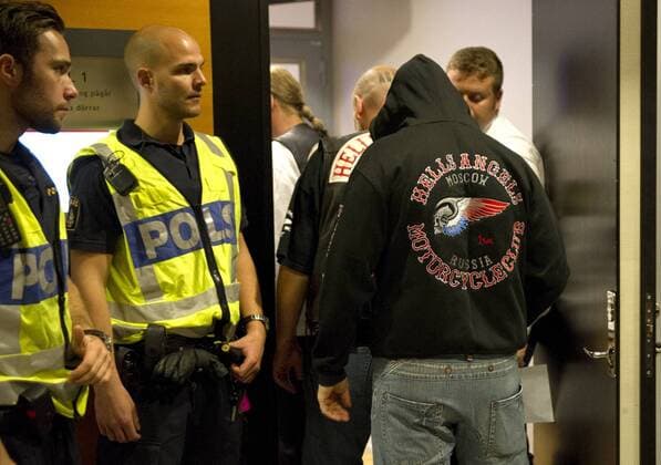 Göteborg Schweden 2012 10 02 Gerichtsverhandlung gegen Mitglieder der Hells Angels vor dem Amtsgericht Kalmar  - KP0300003