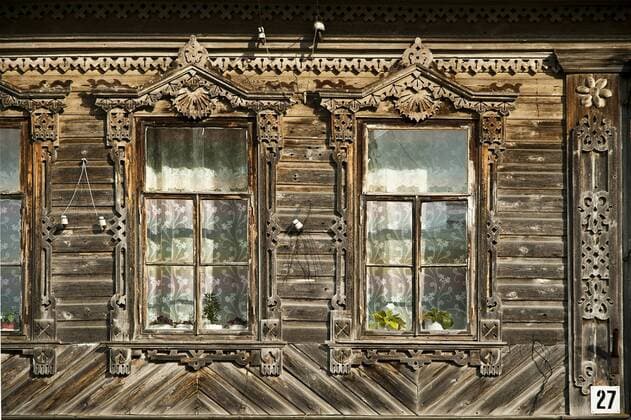 Russian decorative window frames. Cherdyn, Urals, Perm Krai KonstantinxKokoshkin 