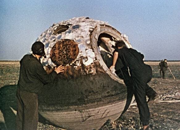 Altai Krai. Landing module Vostok 6 . Reproduction. .  TASS_1225364