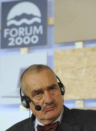 Czech Republic s Minister of Foreign Affairs and Deputy Prime Minister and Chairman of the TOP 09 party Karel Schwarzenberg during the International Forum 2000 Conference, Media and Democracy, in Prague, Czech Republic, October 22, 2012. (CTKxPhoto MichalxKrumphanzl) CTKPhotoP201210220383401  kru 10