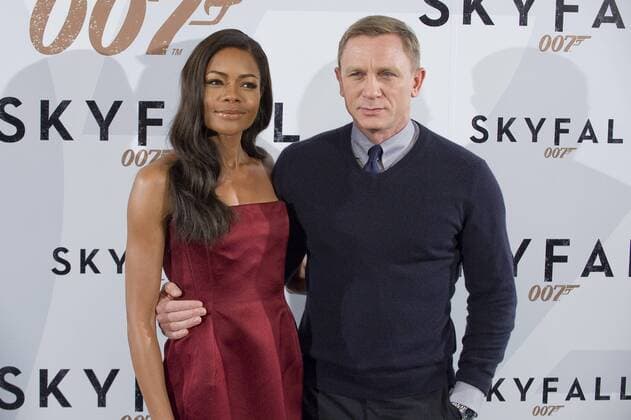 (LtoR) Actors Naomie Harris and Daniel Craig, during last nights Madrid premiere of the latest Bond movie Skyfall , Spain, Madrid, October 28, 2012. i-Images...SPAIN OUT OscarxGonzalezx xi-Images  AJP