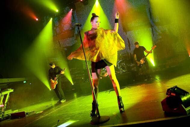Garbage, die Band um Sängerin Shirley Manson (46) bei ihrem Konzert am 26.11.2012 im E-Werk in Koeln Garbage Konzert in Koeln, 2012 