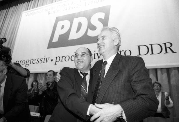 Gregor Gysi und Hans Modrow - Erster Parteitag der Partei des Demokratischen Sozialismus (PDS) in Ost-Berlin