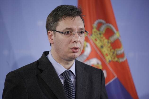Berlin, Pressegespräch BM Guido Westerwelle und Stv. serbischer Premierminister Aleksandar Vucic, Foto: stellvertretenden Ministerpräsidenten und Verteidigungsminister Serbiens, Alexsandar Vucic