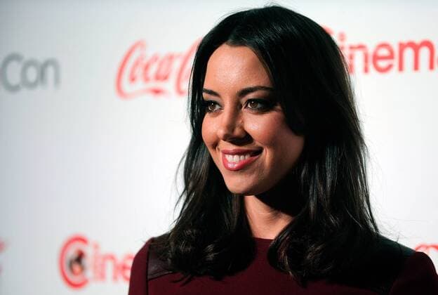 Actress Aubrey Plaza, recipient of the Breakthrough Performer of the Year Award, arrives at the CinemaCon awards ceremony at the Pure Nightclub at Caesars Palace during CinemaCon, the official convention of the National Association of Theatre Owners in Las Vegas, Nevada on April 18, 2013.  LVP20130418747