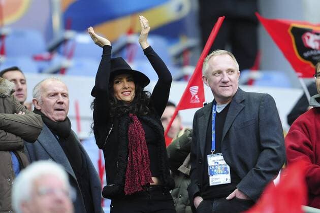 Salma Hayek und Francois Henri Pinault - Francois Pinault - Pokalfinale im Stade de France Paris - 20 04 2013 JBAutissier Panoramic 