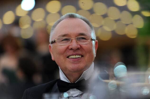MOSCOW, RUSSIA. MAY 2013. Fashion designer Slava Zaitsev attends a Ceremonial Ball at the State Kremlin Palace on May 11, 2013. It is a charity event to raise money for the Foundation for Assistance to Blind and Visually Impaired Children named On Call of the Heart Po Zovu Serdtsa.  RE11B5AB