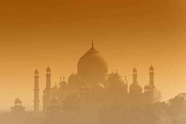  Taj Mahal im Abendlicht, Agra, Uttar Pradesh, Indien, Asien iblomk03554453.jpg