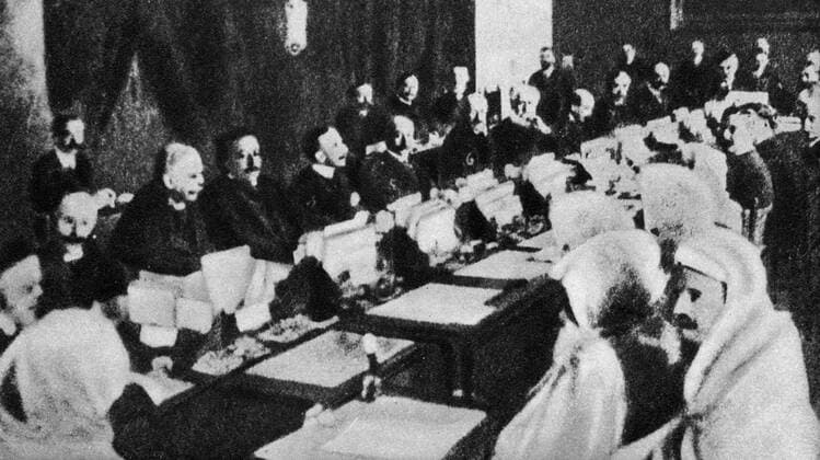 Spheres of Influence : The Algericas conference where conflicting interests between Germany and France in Northern Africa were adjusted , Algeciras , Spain 1906, 1900er, Jahrhundertwende, 20. Jahrhundert UnitedArchives00126535 