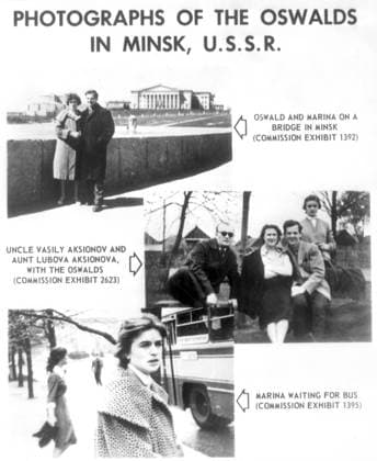 IMAGO History, Ermordung von US-Präsident John F. Kennedy in Dallas, 1963 Photographs released by the Warren Commission show Lee Harvey Oswald and his wife Marina during the months the couple lived in Russia and then applied for Russian Citizenship only to return to the USA UnitedArchives00158717 