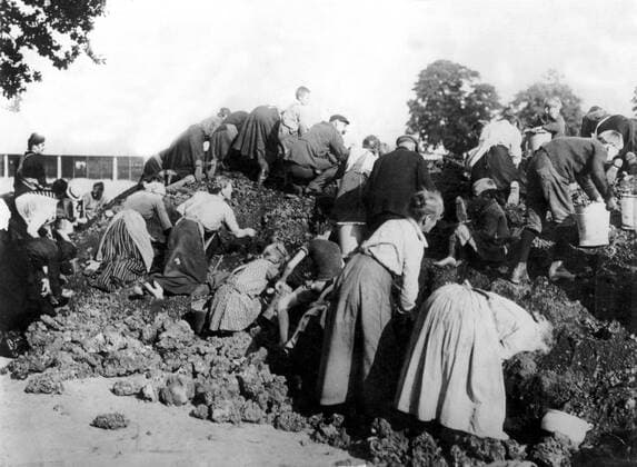Families search rubbish dump for something to burn on fire., 1920er, 20er Jahre, Deutschland UnitedArchives00498676 