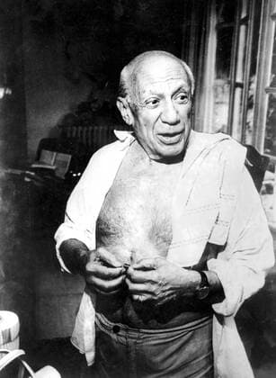 Pablo Picasso painter and sculptor born in Spain in 1881 and received his early training in Catalonia and settled in Paris in 1903. He and Braque were the originators of Cubism in 1909 which greatly influenced contemporary art 6th March 1970 UnitedArchives00506308 