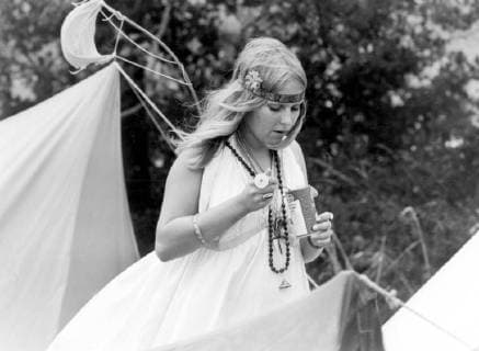 Pop festival Isle of Wight One of the festival goers. 31st August 1969 UnitedArchives00563255 