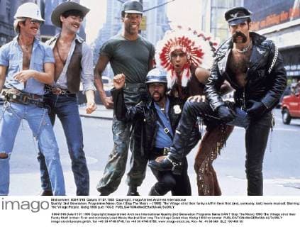 Quality: 2nd Generation. Programme Name: Can t Stop The Music -- (1980). The Village People strut their funky stuff in their first (and, curiously, last) movie musical. Starring: The Village People. UnitedArchives00845791 
