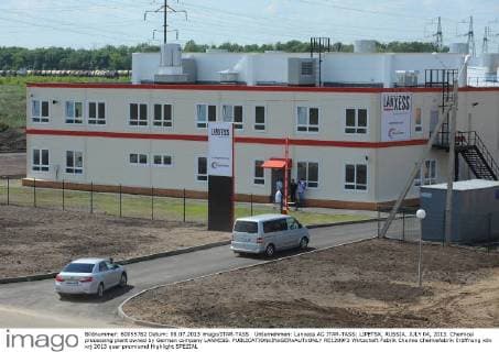 Unternehmen: Lanxess AG ITAR-TASS: LIPETSK, RUSSIA. JULY 04, 2013. Chemical processing plant owned by German company LANXESS.  RE1209F3