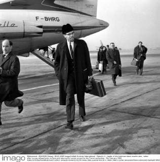 Malcolm X , leader of the American black muslim sect , taken after he was refused entry to Paris and returned to London airport by the French authorities . 9th February 1965  UnitedArchives01192239