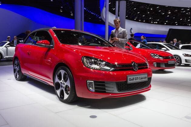 DEU, Deutschland, Frankfurt am Main: 65. Internationale Automobil Ausstellung IAA - Pressekonferenz der Volkswagen AG - VW Golf GTI Cabriolet