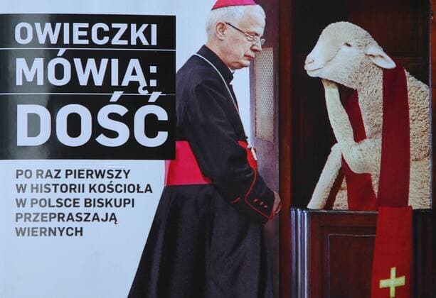 Controversial cover of Newsweek magazine with Archbishop Jozef Michalik - Warsaw Poland EN_01101249_0005 