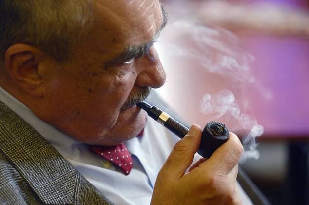 Leader of TOP 09 Karel Schwarzenberg is seen during a second day of early parliamentary elections in party s centrum in Prague, Czech Republic, October 26, 2013. (CTKxPhoto MichalxKrumphanzl) CTKPhotoP201310260473601  kru 21