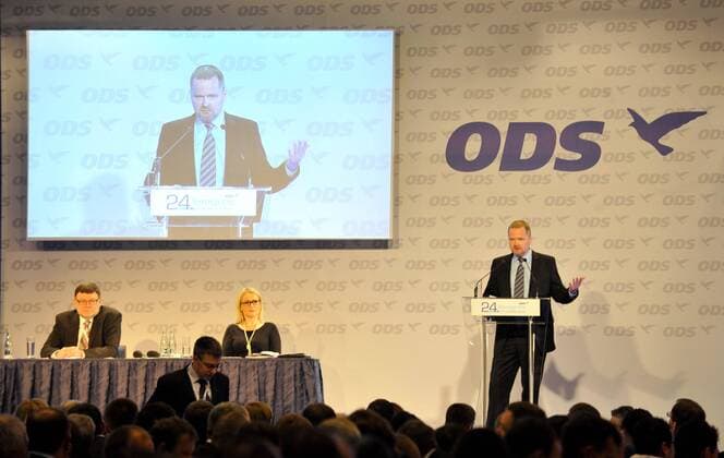 Petr Fiala, professor of political science and former minister of education, became a new chairman of Civic Democrats (ODS) at the ODS Congress in Olomouc, Czech Republic, January 18, 2014. (CTKxPhoto LudekxPerina) CTKPhotoP201401180226901  LPE 013