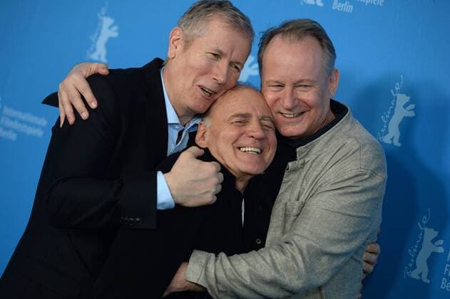 V.l.n.r.: Regisseur Hans Petter Moland, Schauspieler Bruno Ganz und Schauspieler Stellan Skarsgard während des Photocalls zum Film -KRAFTIDIOTEN- anlässlich der 64. Internationalen Filmfestspiele Berlin 64. Internationale Filmfestspiele in Berlin IFB2014
