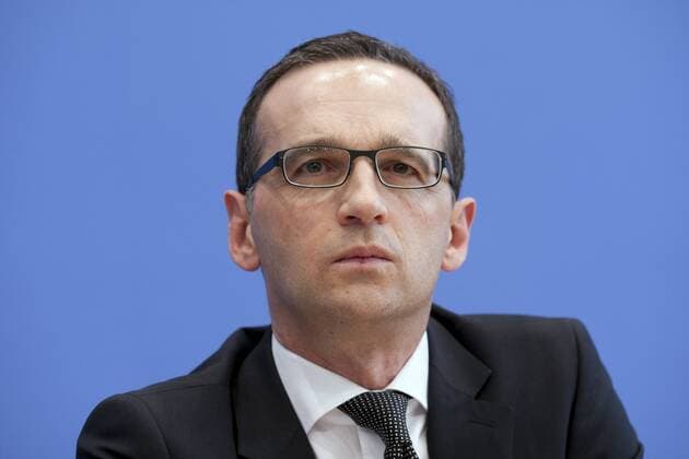 Berlin, den 26.02.2014 Pressekonferenz Umsetzungsbericht NSU Foto: Bundesjustizminister Heiko Maas, SPD, anlässlich einer Pressekonferenz in Berlin.