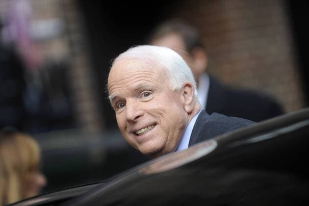 John McCain bei der Ankunft zur Aufzeichnung der Late Show with David Letterman im Ed Sullivan Theater. New York, 10.03.2014 Foto:xD.xVanxTinex xFuturexImage