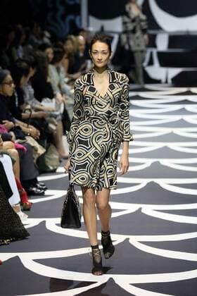Ai Tominaga, Mar 20 2014 : Ai Tominaga prents a creation by designer Diane von Furstenberg Mercedes-Benz Fashion Week Tokyo 2014-15A Won at Shibuya Hikarie Tokyo Japan on 20 Mar 2014.  (16040142)