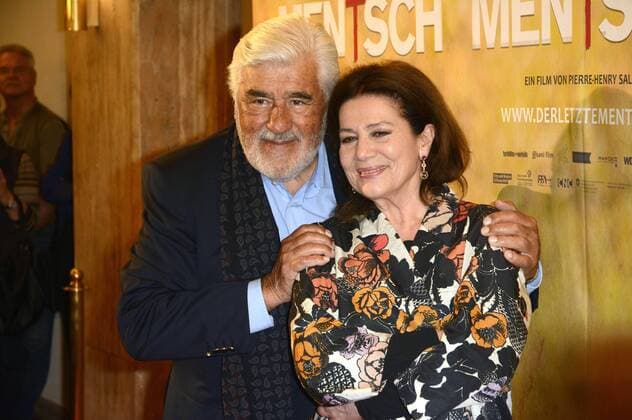 Mario Adorf und Hannelore Elsner bei der Deutschlandpremiere des Kinofilms Der letzte Mensch in der Lichtburg. Essen, 30.04.2014