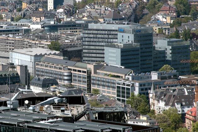 Gebäudekomplex der KfW Kreditanstalt für Wiederaufbau im Westend Frankfurt, Hessen, Deutschland