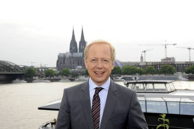 Der WDR Intendant Tom Buhrow posiert am 15.05.2014 in Köln beim Medien Branchentreffen WDR Treff 2014 .