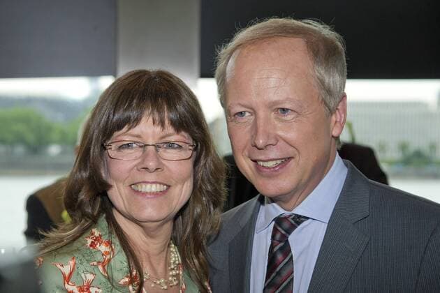 Tom BUHROW, WDR-Intendant, mit Ehefrau Sabine STAMER, Autorin, WDR Treff in Koeln am 15.05.2014
