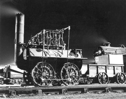 IMAGO History, Die Geburt des Eisenbahnverkehrs: 1802-1830 Replica of Locomotion as on Stockton to Darlington Railway 1825 Replica of Locomotion as on Stockton to Darlington Railway 1825  ZB5458_241886_5667