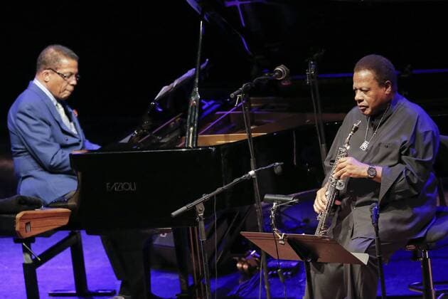 Herbie Hancock et Wayne Shorter MUSIQUE: Herbie Hancock et Wayne Shorter - Olympia Bruno Coquatrix - 15 07 2014 StephaneAllaman Panoramic 