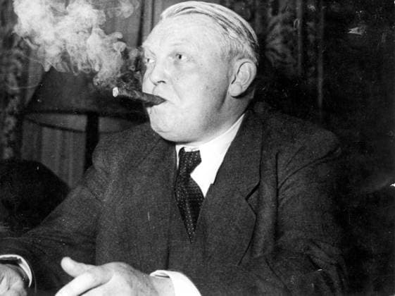 Nov. 14, 1949 - Paris, France - As Germany s minister of economic affairs from 1949 to 1963, LUDWIG ERHARD crafted the plan for West Germany s post-World War II economic recovery, sometimes called the German economic miracle. In 1957 he was named vice chancellor, and in 1963 he succeeded Konrad Adenauer as chancellor. Paris France  - ZUMAk09