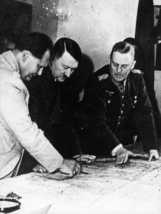 IMAGO History, Zweiter Weltkrieg: 1939 - 1945 Sep. 16, 1941 - Berlin, Germany - ADOLF HITLER with HERMANN GOERING, General KEITAL studing the maps at Hitler s headquarters. Hitler was the Fuhrer and Reichskanzler of Germany from 1933 to his death. He was leader of the NSDAP, better known as the Nazi Party. The racial policies that Hitler directed culminated in a massive number of deaths commonly cited at over 11 million people, including 6 million Jews, in a genocide now known as the Holocaust. Berlin Germany  - ZUMAk09