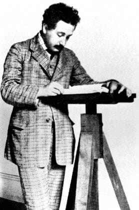 Jan. 1, 1904 - Bern, Switzerland - A Jewish, German-born theoretical physicist ALBERT EINSTEIN in the Patent Office. Einstein who s widely regarded as the most important scientist of the 20th century and one of the greatest physicists of all time, produced much of his remarkable work during his stay at the Patent Office and in his spare time. While best known for the Theory of Relativity, he was awarded the 1921 Nobel Prize for Physics. Bern Switzerland  - ZUMAk09