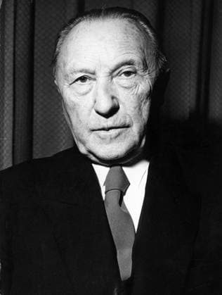 Dec. 28, 1955 - Bonn, Germany - West Germany s first chancellor KONRAD ADENAUER began his career in politics as a member of the Cologne City Council, becoming lord mayor of the city. After the Nazis came to power in 1933, Adenauer, who had not hidden distaste for them, lost his positions, was forced to go into exile for a year in an abbey and was later interned in a prison camp. Adenauer was elected Chancellor of the Federal Republic of Germany on 15 September 1949. His main aim was to ensure West Germany s transition to a sovereign, democratic state. He held power for the next fourteen years and during that time played an important role in restoring good relations with France and the United States. PICTURED: Portrait of Dr. Konrad Adenauer before his 80th Birthday. . Bonn Germany  - ZUMAk09